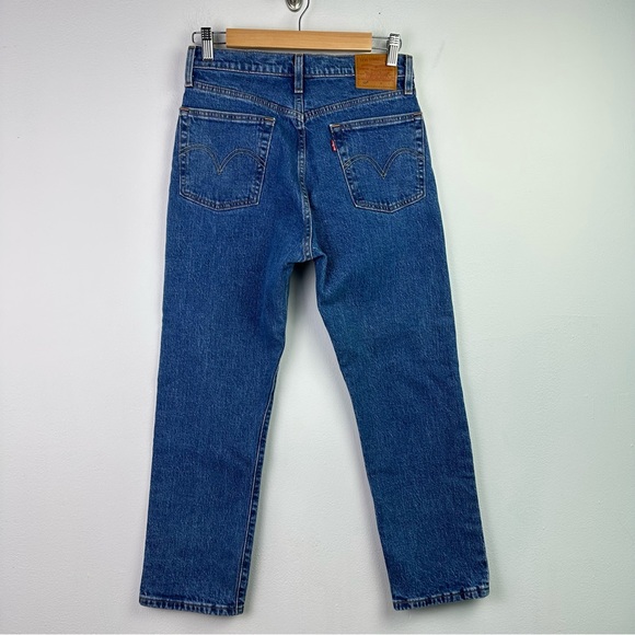 NWT Levi’s 501 High Rise Crop Straight Leg Premium Denim Jeans Size 27 - Picture 3 of 9